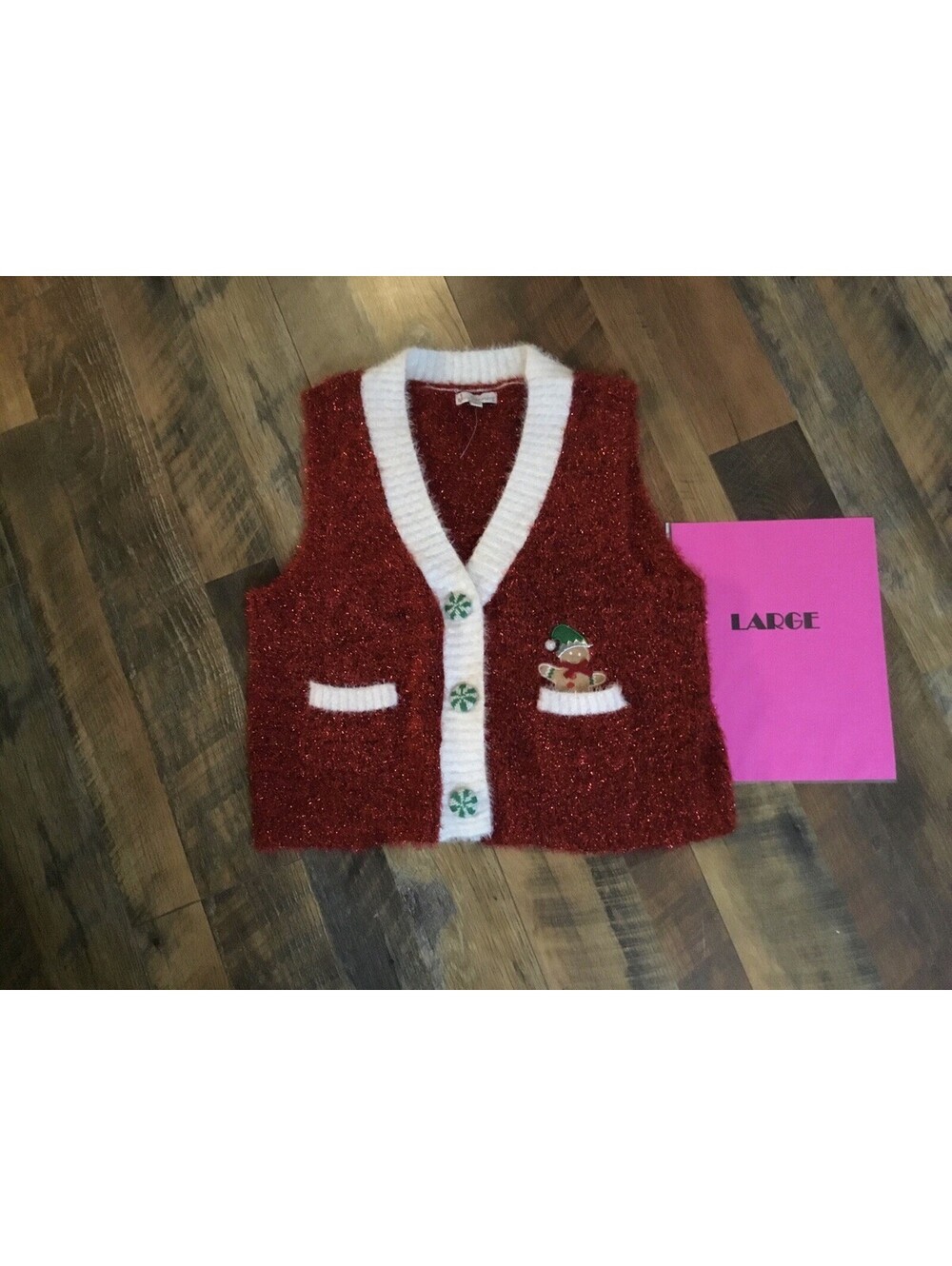 Women’s Sparkle Gingerbread Vest